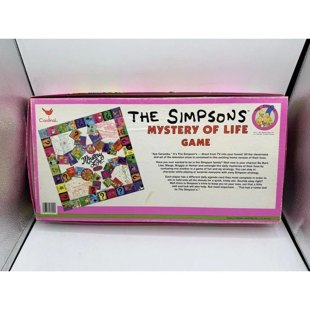 The Simpsons Mystery Of Life Board Game By Cardinal Vintage 1990 Complete